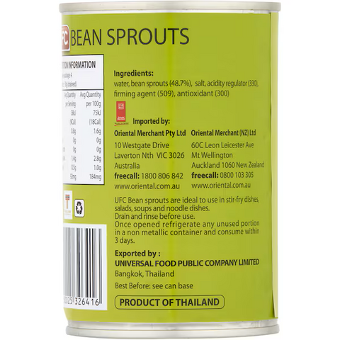 Ufccanned Bean Sprouts 410g