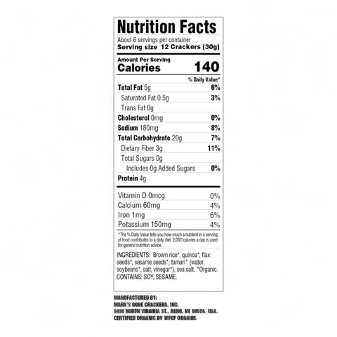 Mary's Gone Crackers Original 184g