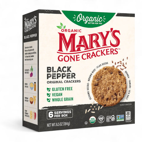 Mary's Gone Crackers Black Pepper 184g
