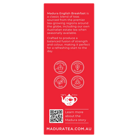 Madura Leaf Tea English Breakfast 200g (50 Pack)