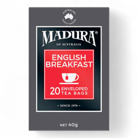 Madura English Breakfast Enveloped Tea Bags (20 Pack)