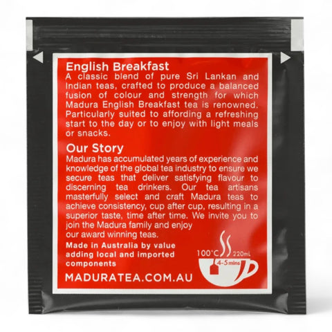 Madura English Breakfast Enveloped Tea Bags (20 Pack)