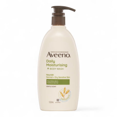 Aveeno Daily Moisturising Light Fragrance Gentle Scent Body Wash Nourish Normal Dry Sensitive Skin Ph-Balanced 532mL