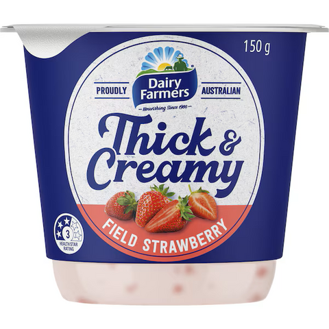 Dairy Farmers Thick & Creamy Yoghurt Field Strawberry 150g