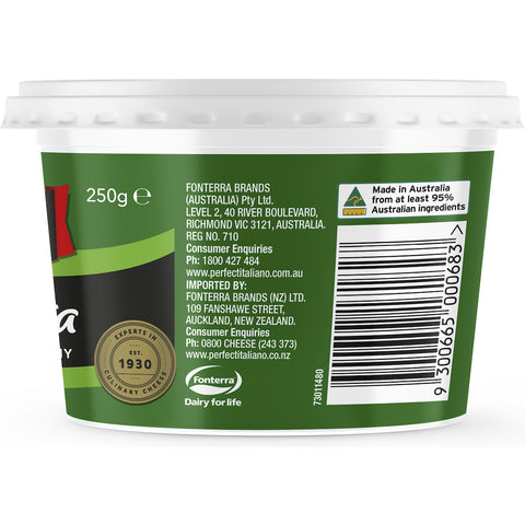 Perfect Italiano Original Ricotta Cheese Tub 250g