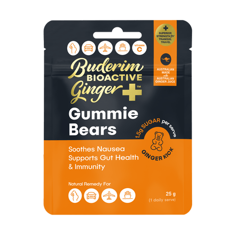 Buderim Bioactive Ginger+ Gummie Bears 25g