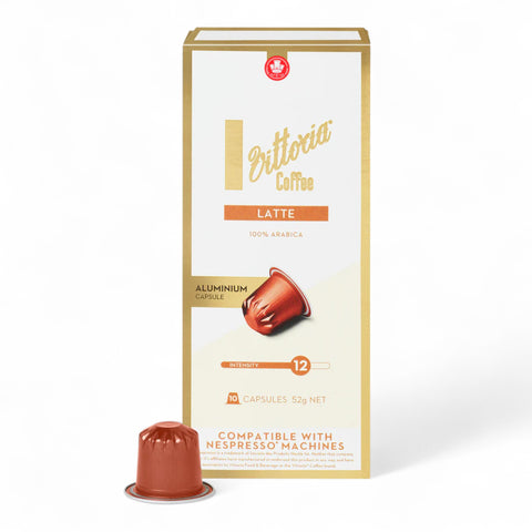 Vittoria Latte Nespresso Compatible Coffee Capsules 52g (10 Pack)