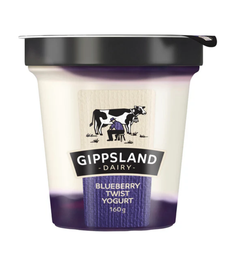 Gippsland Dairy Blueberry Twist Yoghurt 160g