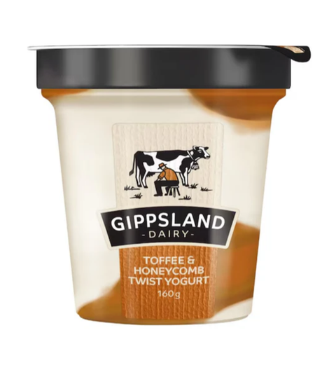 Gippsland Toffee & Honeycomb Twist Yoghurt 160g