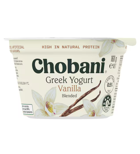 Chobani Greek Yogurt Vanilla 160g
