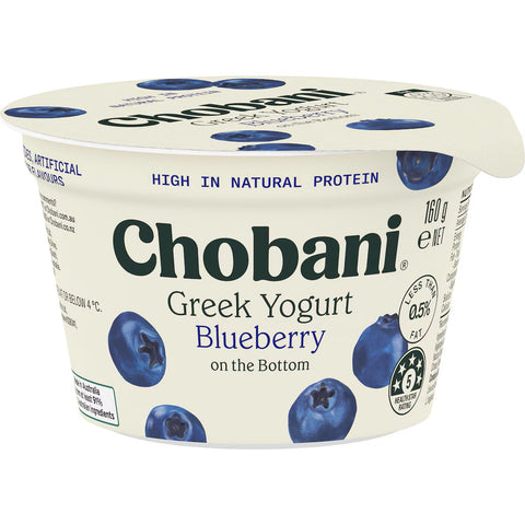 Chobani Greek Yoghurt Blueberry on the Bottom 160G