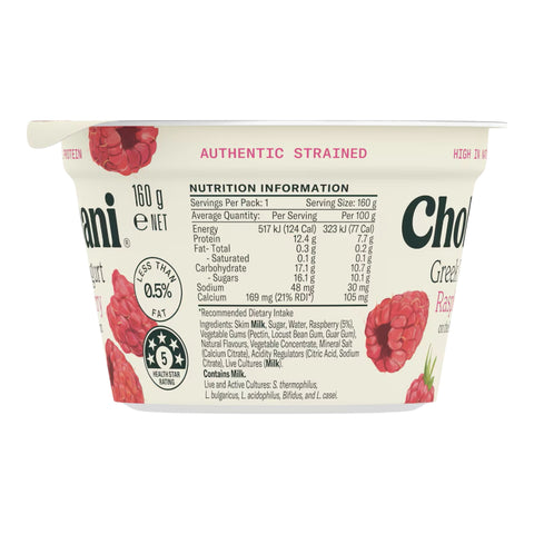 Chobani Greek Yogurt Raspberry 160g