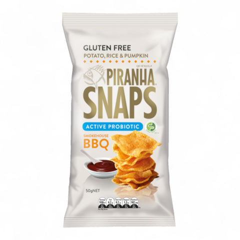 Piranha Snaps Potato, Rice & Pumpkin Smokehouse Bbq 50g