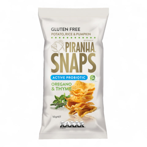Piranha Snaps Potato, Rice & Pumpkin Oregano & Thyme 50g