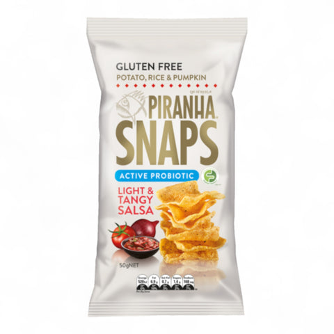 Piranha Snaps Potato, Rice & Pumpkin Light & Tangy Salsa 50g
