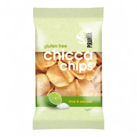 Piranha Gluten Free Chicca Chips Lime And Sea Salt 75g