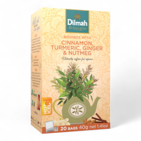 Dilmah Infusions Red Rooibos With Cinnamon Turmeric Ginger & Nutmeg (20 Pack)