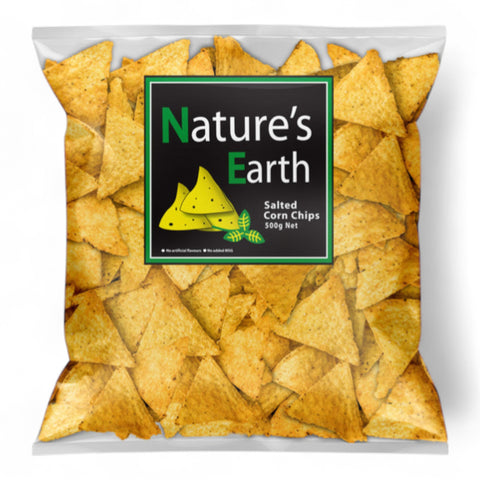 Nature's Earth Corn Chips Salted 500g