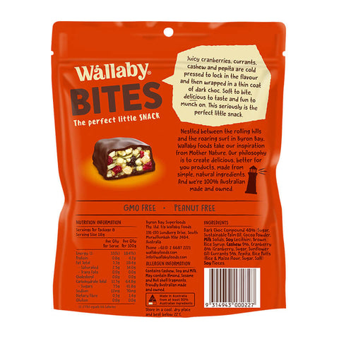 Wallaby Bites Dark Chocolate Fruit Nut 150g