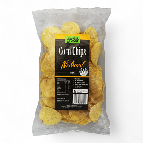 The Market Grocer Corn Chips Natural 200g