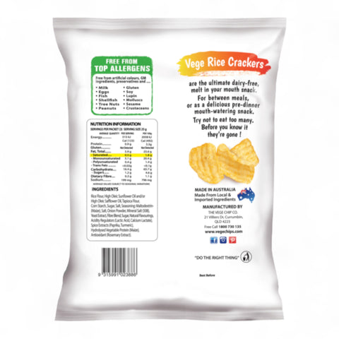 Vege Rice Crackers Tasty Cheese 75g