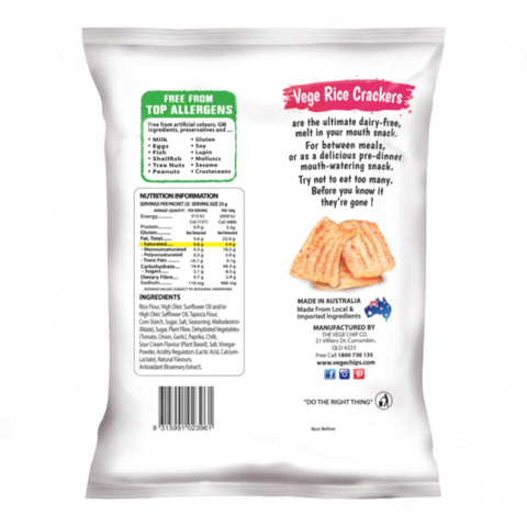 Ajitas Vege Chips Rice Crackers Sweet Chilli & Sour cream 75g