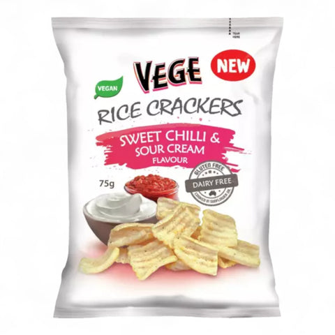 Ajitas Vege Chips Rice Crackers Sweet Chilli & Sour cream 75g