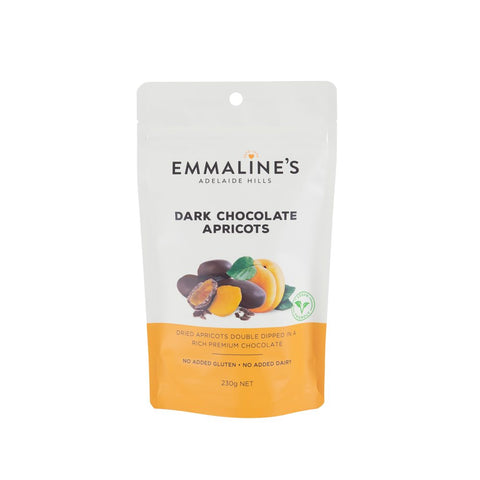 Emmaline's Dark Chocolate Apricots 230g