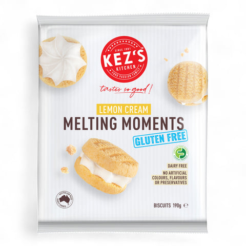Kez's Kitchen Gluten Free Lemon Cream Melting Moments 190g