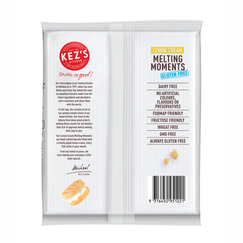 Kez's Kitchen Gluten Free Lemon Cream Melting Moments 190g