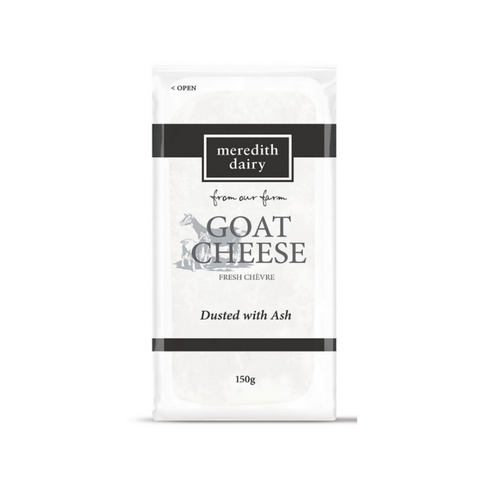 Meredith Dairy Goat Cheese Fresh Chevre Dusted with Ash 150g