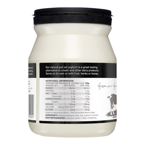 Meredith Dairy Natural Goat Milk Yoghurt Probiotic 500g