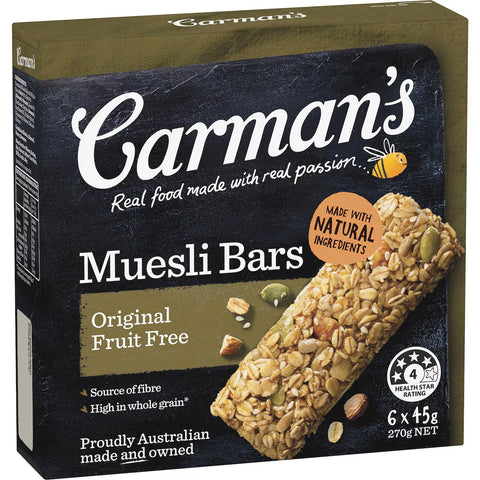 Carman's Original Fruit Free Muesli Bars