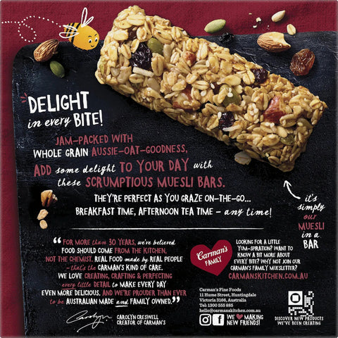 Carman's Classic Fruit & Nut Muesli Bars 270g (6 Pack)