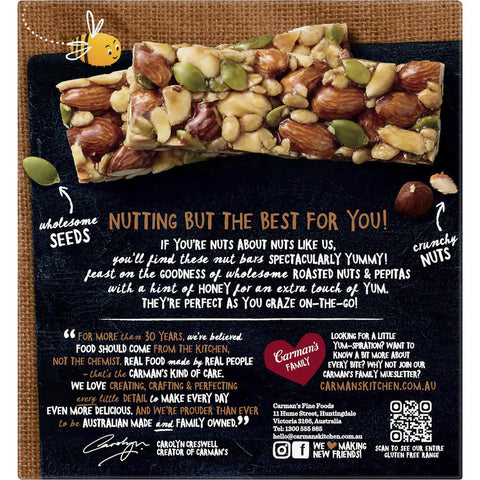Carman's Roasted Nut Bar, Almond, Hazelnut & Vanilla 175g (5 Pack)