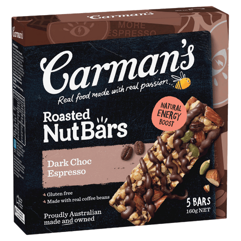 Carman's Dark Chocolate Espresso Nut Bars (5 Pack)