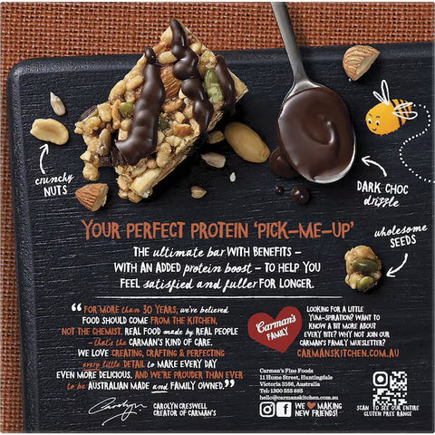 Carman's Salted Dark Choc Almond Gourmet Protein Bars (5 Pack)