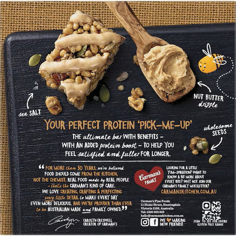 Carman's Gourmet Protein Bars Salted Caramel Bars 200g (5 Pack)