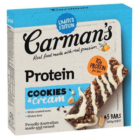 Carman's Limited Edition Cookies & Cream Bars (5 Pack) 200g