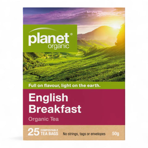 Planet Organic English Breakfast Tea Bags (25 Pack) 50g
