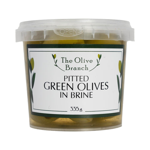 The Olive Branch Pitted Green Olives In Brine 335g