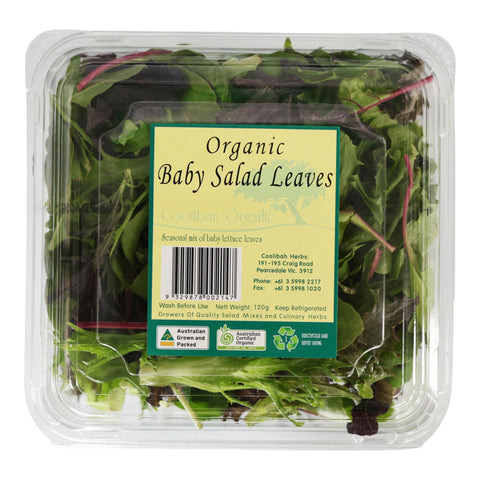 Coolibah Organic Baby Salad Leaves 120g