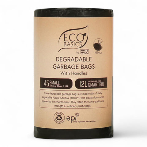 Eco Basic Recycled Garbage Bags Small 12L (45 Pack)