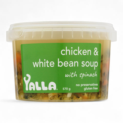 Yalla Chicken & White Bean Soup With Spinach 570g