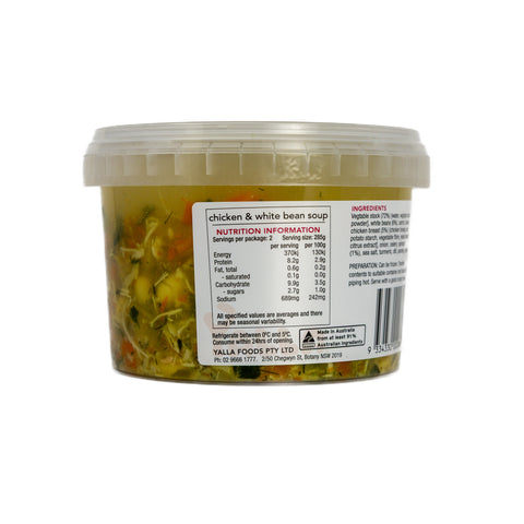 Yalla Chicken & White Bean Soup With Spinach 570g
