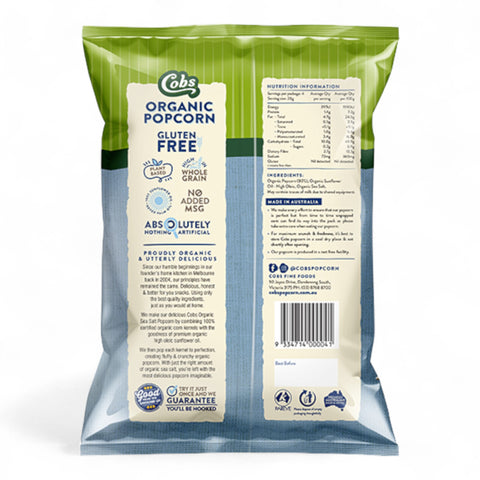 Cobs Organic Popcorn Sea Salt 80g