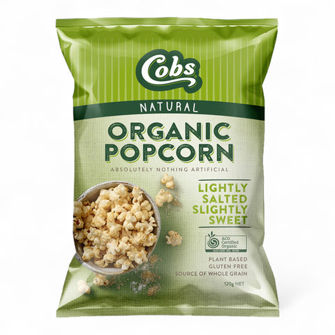Cobs Lightly Salted Slightly Sweet Organic Popcorn 125g