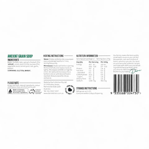 Dari's Ancient Grain Soup 550g
