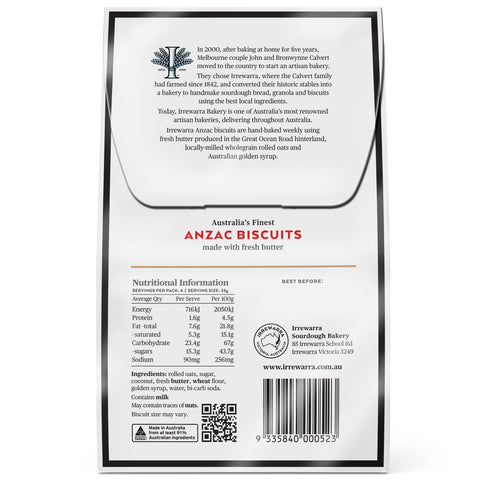 Irrewarra Anzacs Biscuits 140g