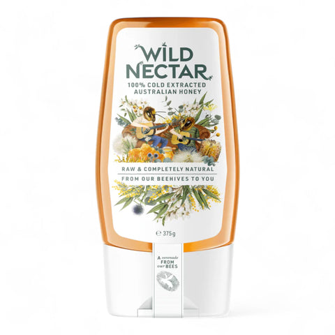 Wild Nectar 100% Cold Extracted Australisn Honey Squeeze 375g